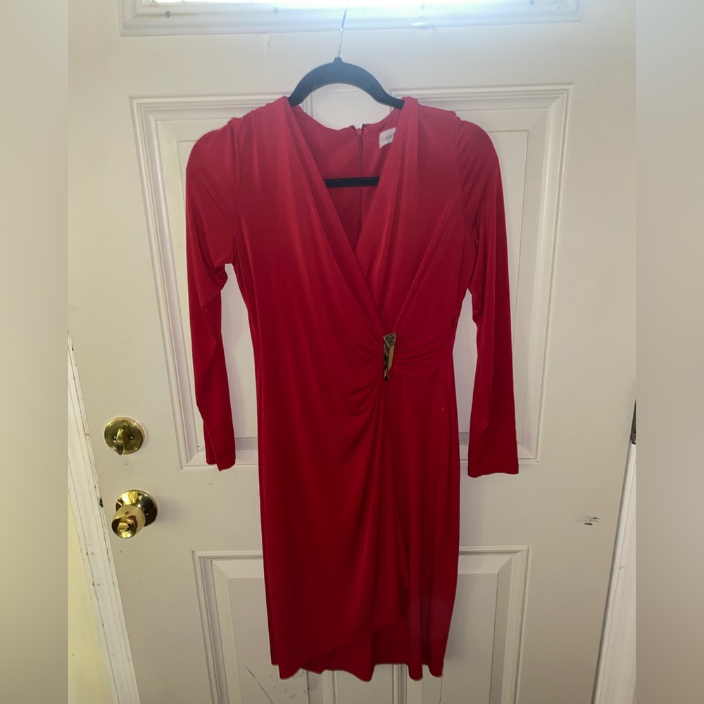 Red Calvin Klein Cocktail Dress